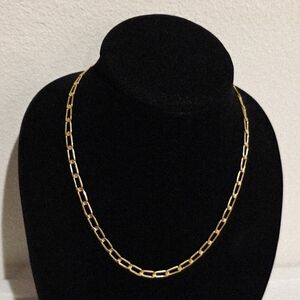 Gorjana Cuban Chain Necklace Goldtone 20" New